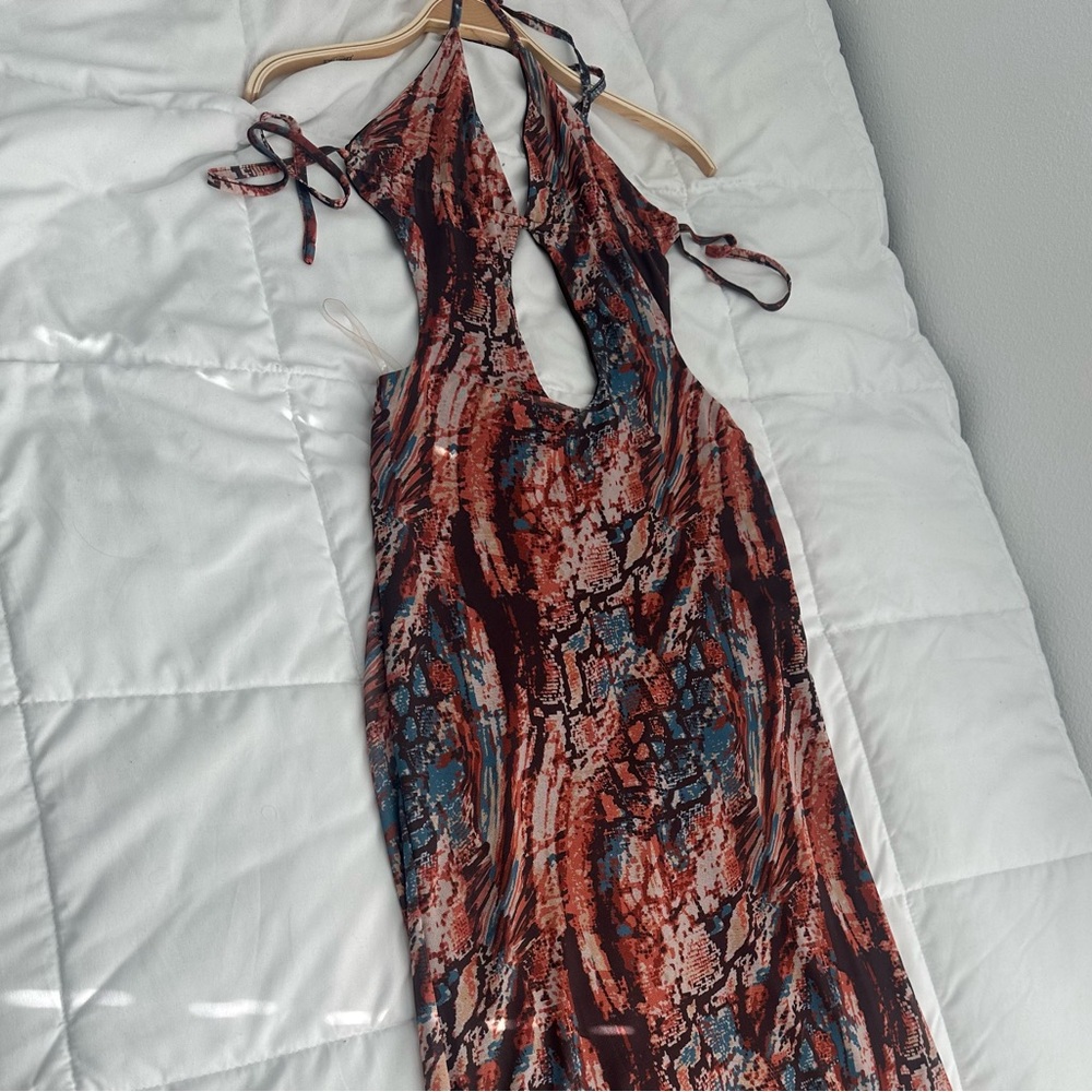 Outcast HARPER MESH MAXI DRESS DESERT BLAZE